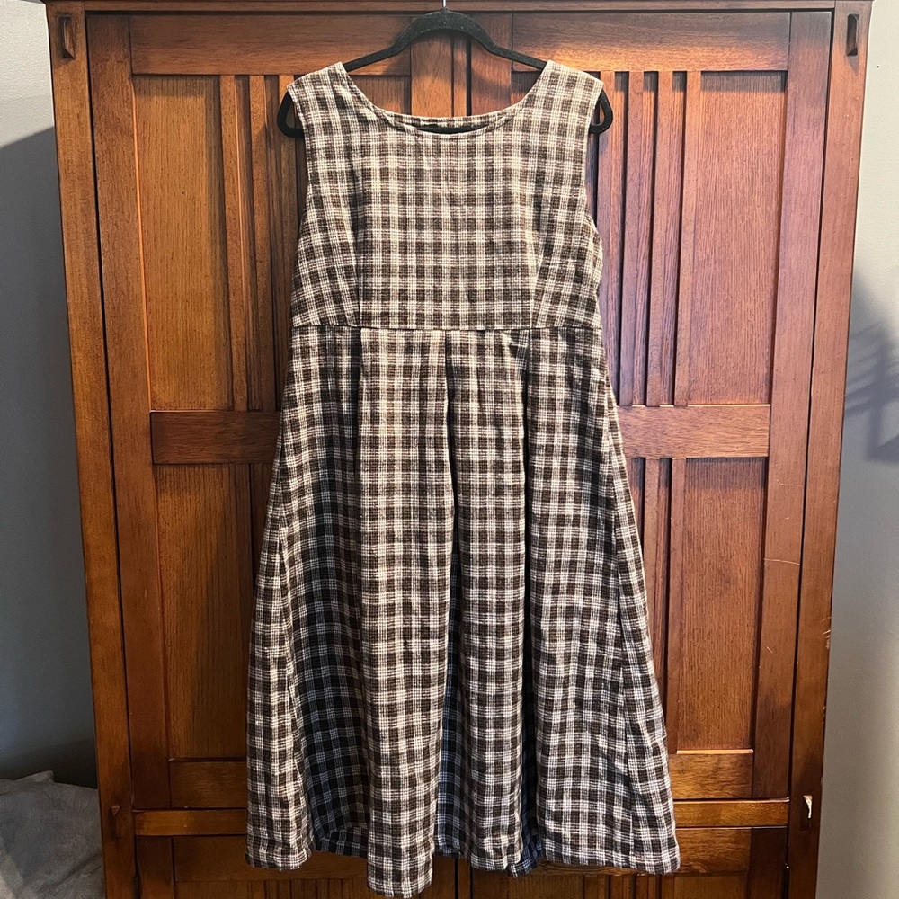 Tweed Plaid MIDI Dress